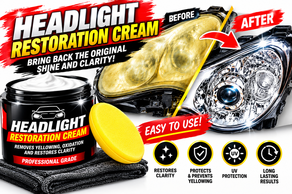 Car headlight restoration polishing paste kit