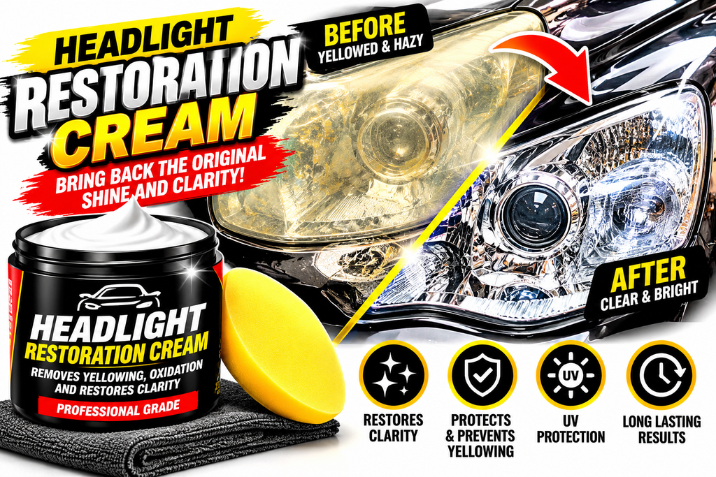 Car headlight restoration polishing paste kit