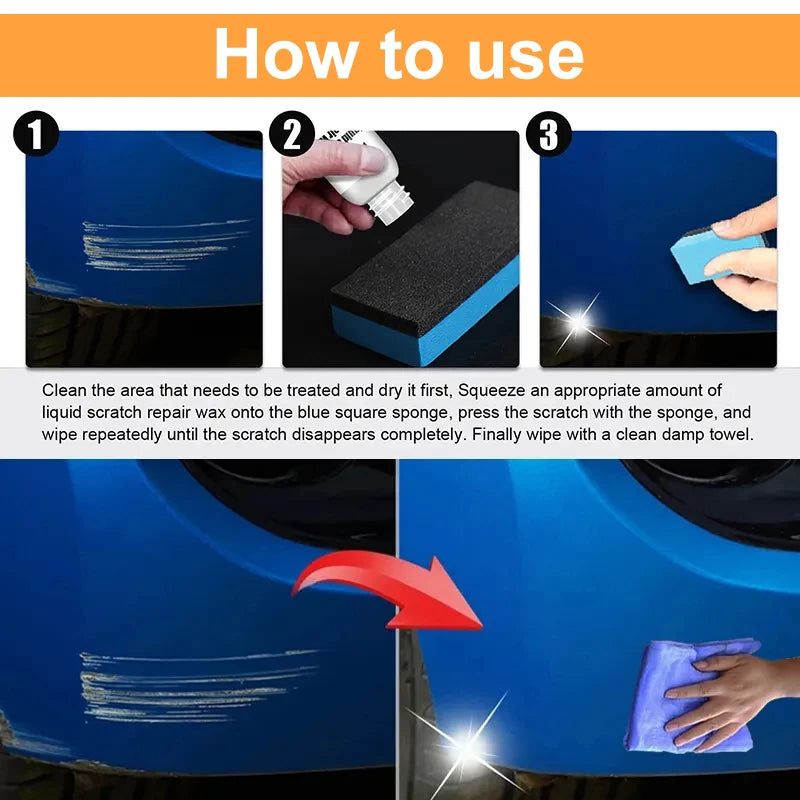 Scratch remover for automobiles, paint, polishing, anti-scratch wax.