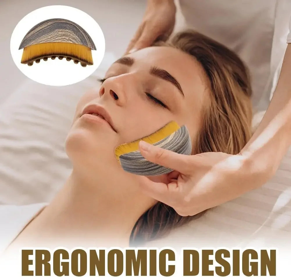 Facial Contouring and Lymphatic Drainage Brush for Precise Skin Fit