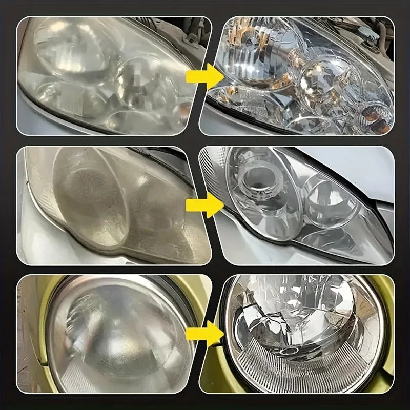 Car headlight restoration polishing paste kit