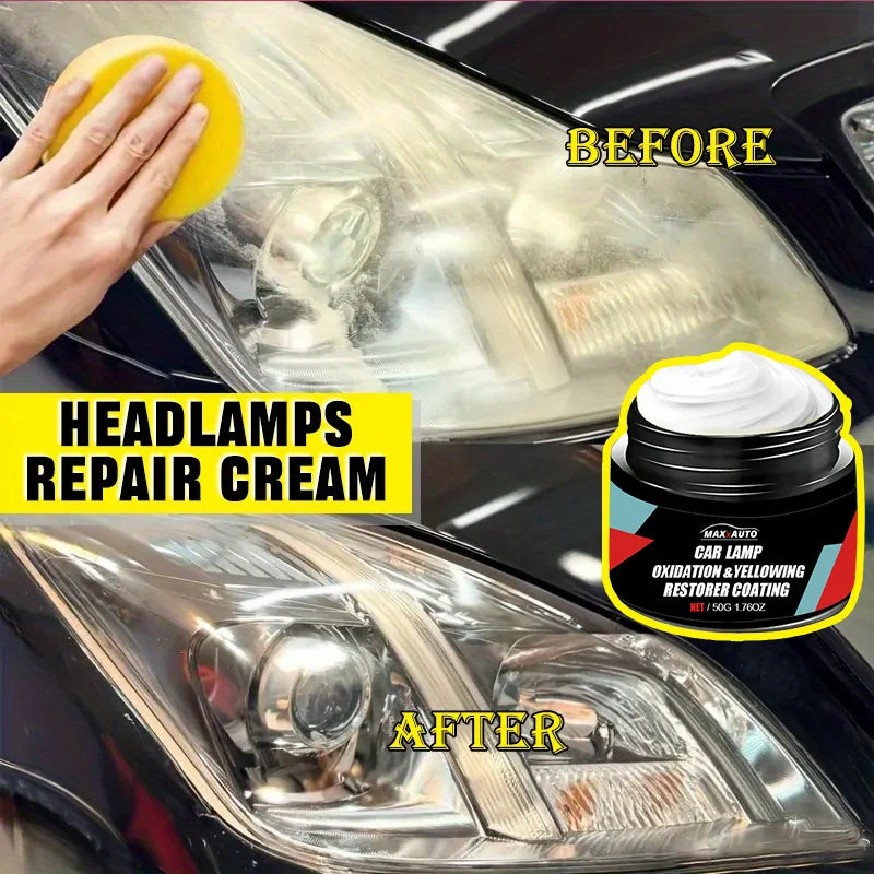 Car headlight restoration polishing paste kit