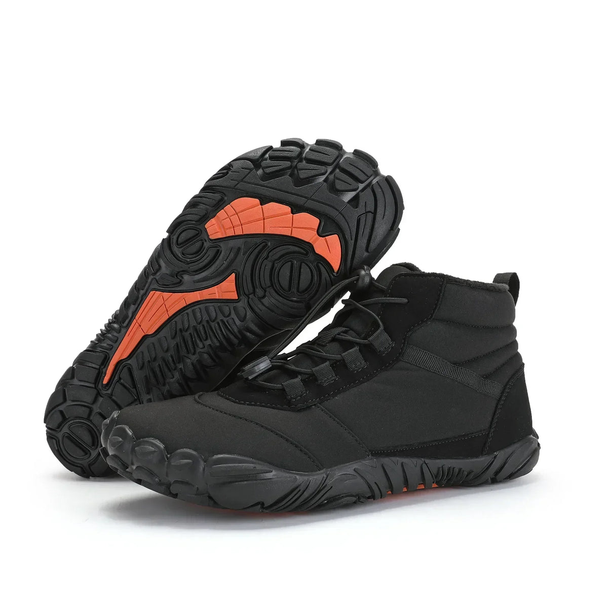 Unisex snow boots, waterproof winter sneakers, non-slip, high-top and padded.