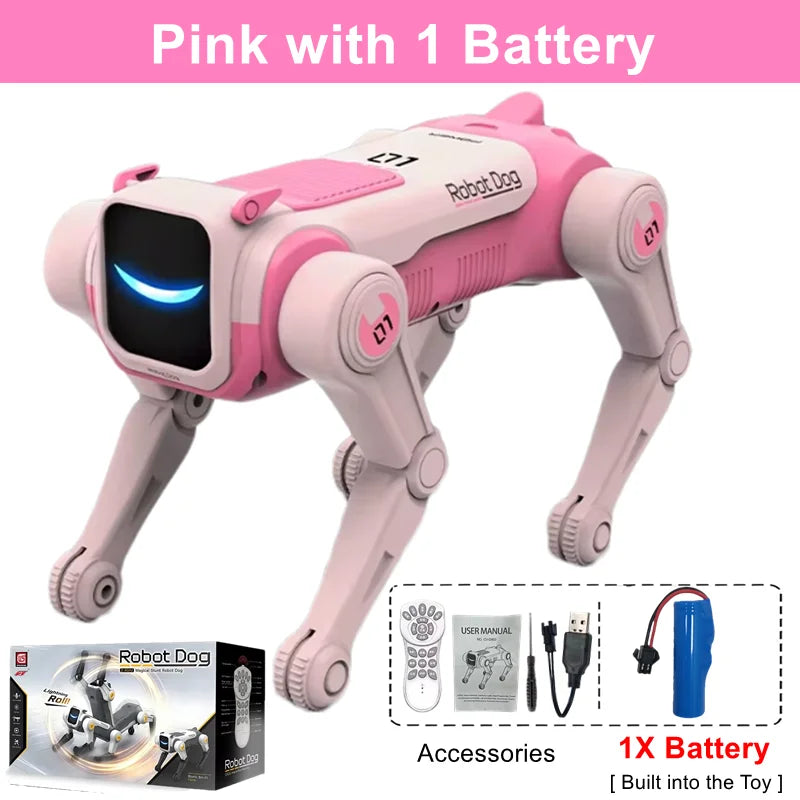 Smart AI robot dog with remote control and voice commands