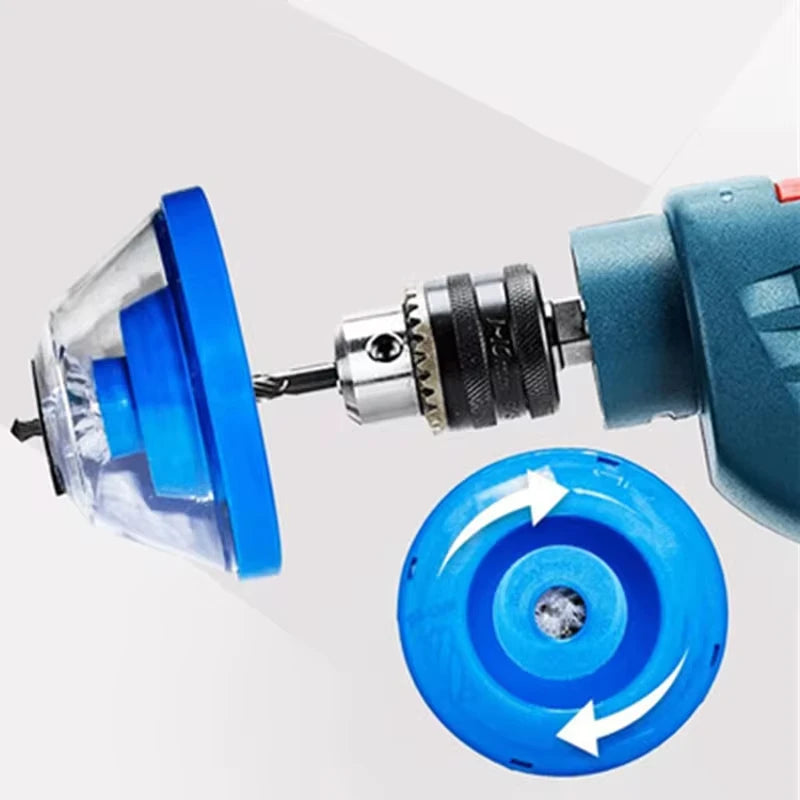 Protective dust collector cover for anti-dust drilling devices