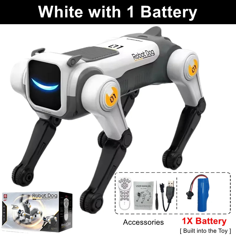 Smart AI robot dog with remote control and voice commands