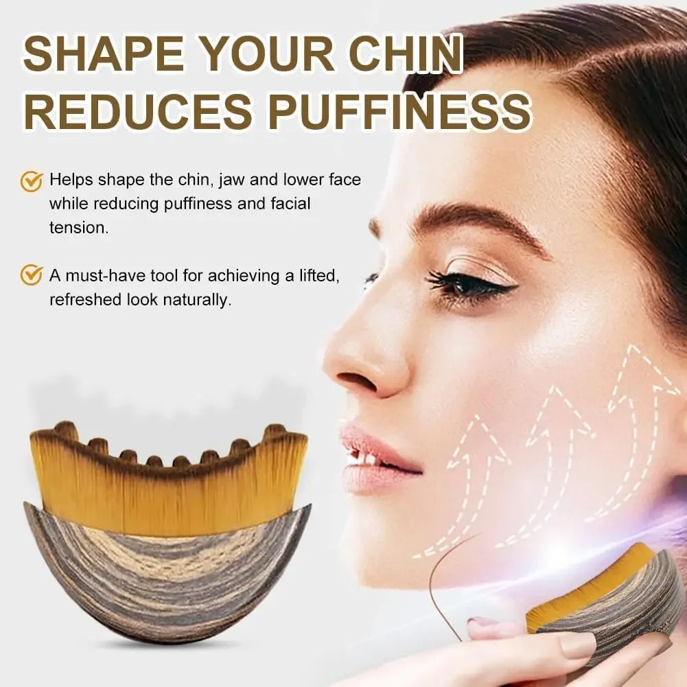 Facial Contouring and Lymphatic Drainage Brush for Precise Skin Fit